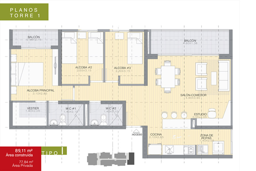 Proyecto de Vivienda Hacienda Niquia - Apto 89- MultiHomes Proyecto de Vivienda Hacienda Niquia - Apto 89- MultiHomes